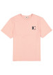 Thumbnail T-shirt en coton rose uni avec logo imprimé et une coupe droite