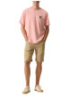Thumbnail T-shirt en coton rose uni avec logo imprimé et une coupe droite - Image 4