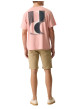 Thumbnail T-shirt en coton rose uni avec logo imprimé et une coupe droite - Image 5