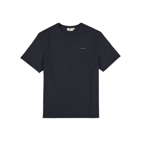 T-shirt en coton marine uni avec texte imprimé...