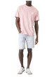 Thumbnail T-shirt en coton rose uni pourvu d'un logo imprimé et d'un col rond - Image 2