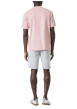 Thumbnail T-shirt en coton rose uni pourvu d'un logo imprimé et d'un col rond - Image 3