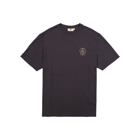 T-shirt en coton marine uni avec logo imprimé...