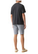 Thumbnail T-shirt en coton marine uni avec logo imprimé et un col rond - Image 4