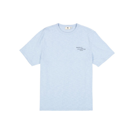 T-shirt en coton bleu ciel imprimé avec une...