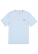 Thumbnail T-shirt en coton bleu ciel imprimé avec une coupe droite et un col rond