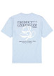 Thumbnail T-shirt en coton bleu ciel imprimé avec une coupe droite et un col rond - Image 2