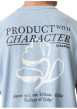 Thumbnail T-shirt en coton bleu ciel imprimé avec une coupe droite et un col rond - Image 6
