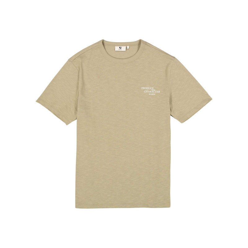 Garcia - T-shirt En Coton Kaki Imprimé Avec Une Coupe Droite Et Un Col Rond - Vert Garcia - T-shirt En Coton Kaki Imprimé Avec Une Coupe Droite Et Un Col Rond - Vert