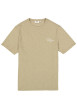 Thumbnail T-shirt en coton kaki imprimé avec une coupe droite et un col rond