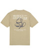 Thumbnail T-shirt en coton kaki imprimé avec une coupe droite et un col rond - Image 2