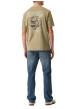 Thumbnail T-shirt en coton kaki imprimé avec une coupe droite et un col rond - Image 4