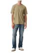 Thumbnail T-shirt en coton kaki imprimé avec une coupe droite et un col rond - Image 5