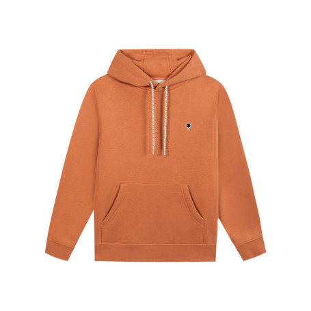 Sweat à capuche brique uni avec une coupe...