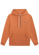 Thumbnail Sweat à capuche brique uni avec une coupe droite et un logo brodé