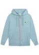 Thumbnail Sweat zippé ciel uni avec une coupe droite et un col à capuche