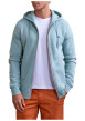 Thumbnail Sweat zippé ciel uni avec une coupe droite et un col à capuche - Image 3