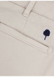 Thumbnail Pantalon chino en coton écru uni avec une coupe slim et un logo bleu brodé - Image 6