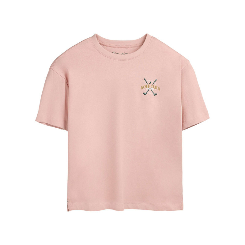 Teddy Smith - T-shirt En Coton Rose Imprimé à Coupe Droite Pourvu D'un Col Rond - Rose Teddy Smith - T-shirt En Coton Rose Imprimé à Coupe Droite Pourvu D'un Col Rond - Rose