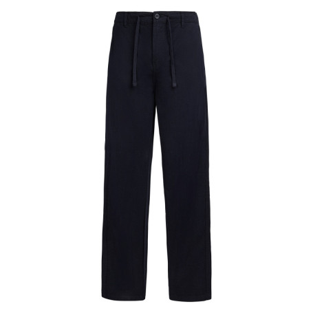 Pantalon bleu foncé à coupe droite pourvu d'un...
