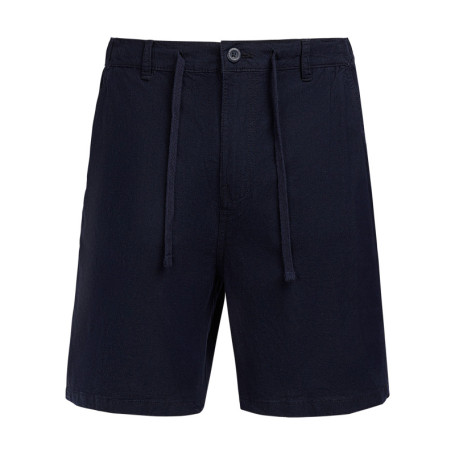 Short bleu foncé à coupe droite pourvu d'un...
