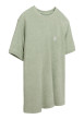 Thumbnail T-shirt vert à coupe droite pourvu d'un col rond et de manches courtes