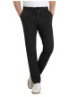 Thumbnail Pantalon Malo en coton mélangé noir coupe droite pourvu d'une taille élastiquée