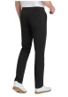 Thumbnail Pantalon Malo en coton mélangé noir coupe droite pourvu d'une taille élastiquée - Image 2