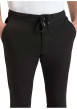 Thumbnail Pantalon Malo en coton mélangé noir coupe droite pourvu d'une taille élastiquée - Image 3