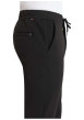 Thumbnail Pantalon Malo en coton mélangé noir coupe droite pourvu d'une taille élastiquée - Image 4