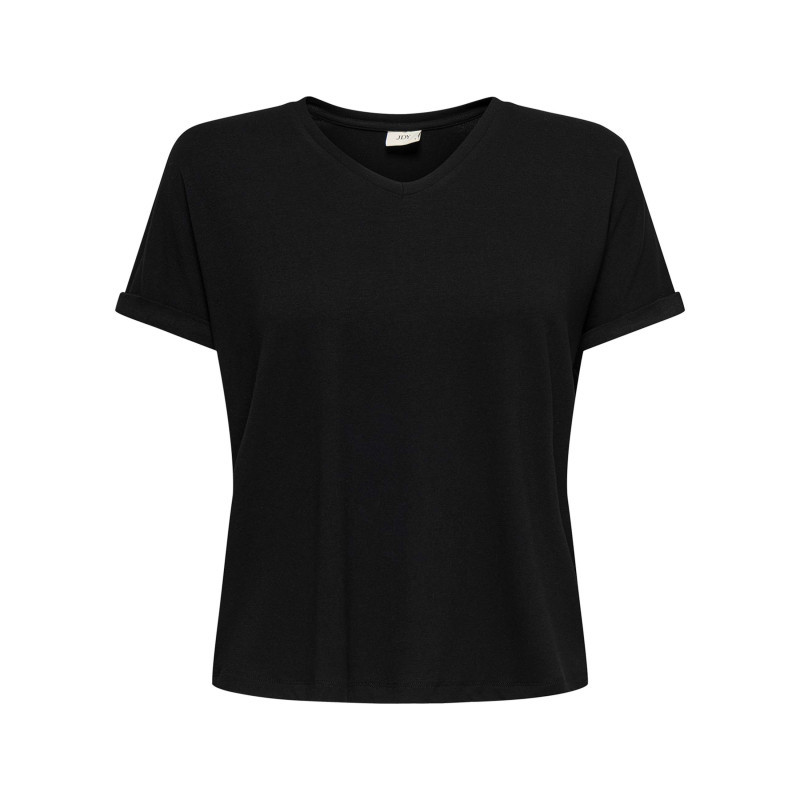 Jdy - T-shirt Noir Uni Avec Une Coupe Droite Et Des Manches Courtes - Noir