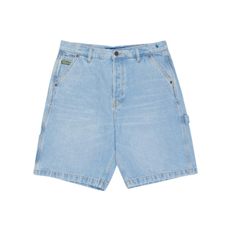 Short en coton bleu uni pourvu d'une coupe...