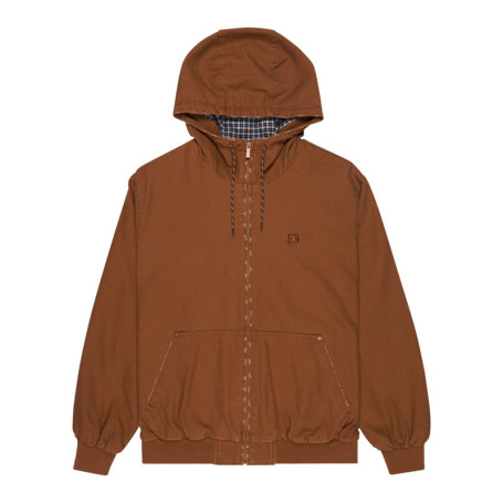 Blouson en coton camel uni avec une coupe...