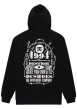 Thumbnail Sweat en coton mélangé noir uni avec une coupe droite et une capuche - Image 2