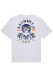 Thumbnail T-shirt en coton blanc uni avec une coupe droite et un col rond - Image 2