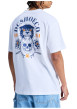 Thumbnail T-shirt en coton blanc uni avec une coupe droite et un col rond - Image 4