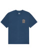 Thumbnail T-shirt en coton bleu marine uni avec une coupe droite et un col rond