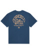 Thumbnail T-shirt en coton bleu marine uni avec une coupe droite et un col rond - Image 2
