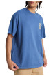 Thumbnail T-shirt en coton bleu marine uni avec une coupe droite et un col rond - Image 3