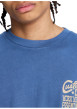 Thumbnail T-shirt en coton bleu marine uni avec une coupe droite et un col rond - Image 5