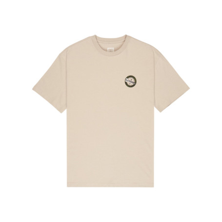 T-shirt en coton beige uni avec une coupe...
