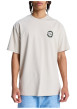 Thumbnail T-shirt en coton beige uni avec une coupe droite et un col rond - Image 3