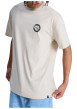 Thumbnail T-shirt en coton beige uni avec une coupe droite et un col rond - Image 5