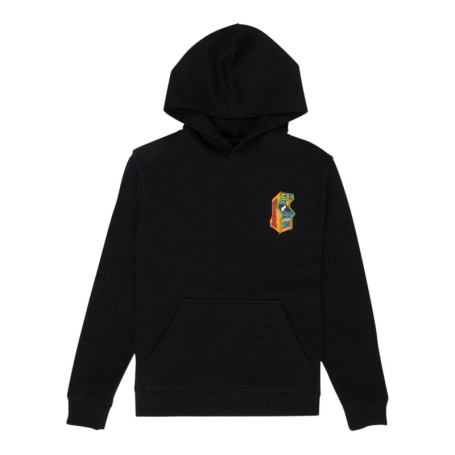 Sweat en coton mélangé noir uni à capuche avec...