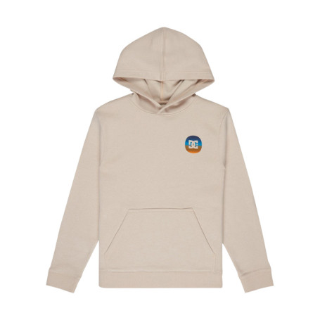 Sweat en coton mélangé beige uni à capuche avec...