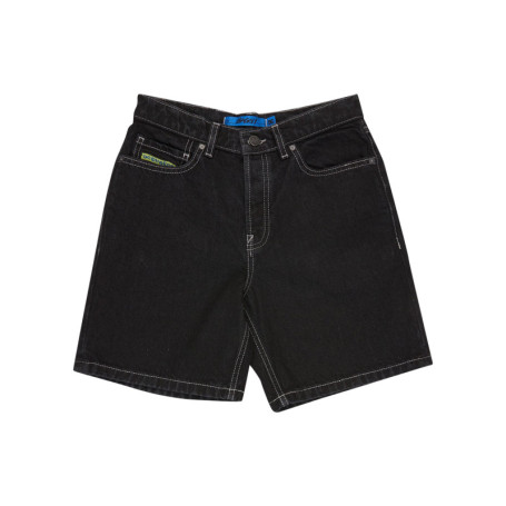 Short en coton noir uni pourvu de multiples...