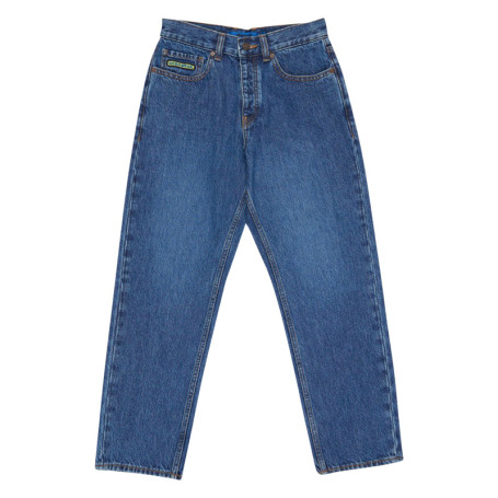 Jean en coton indigo uni avec une coupe droite...