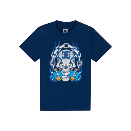 T-shirt en coton bleu électrique uni avec une...