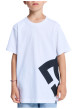 Thumbnail T-shirt en coton blanc uni avec des manches courtes et un col rond - Image 4
