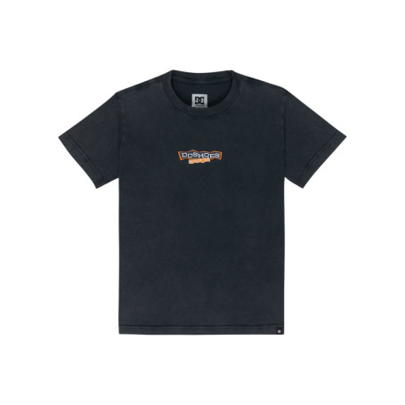 T-shirt en coton noir uni avec un col rond et...